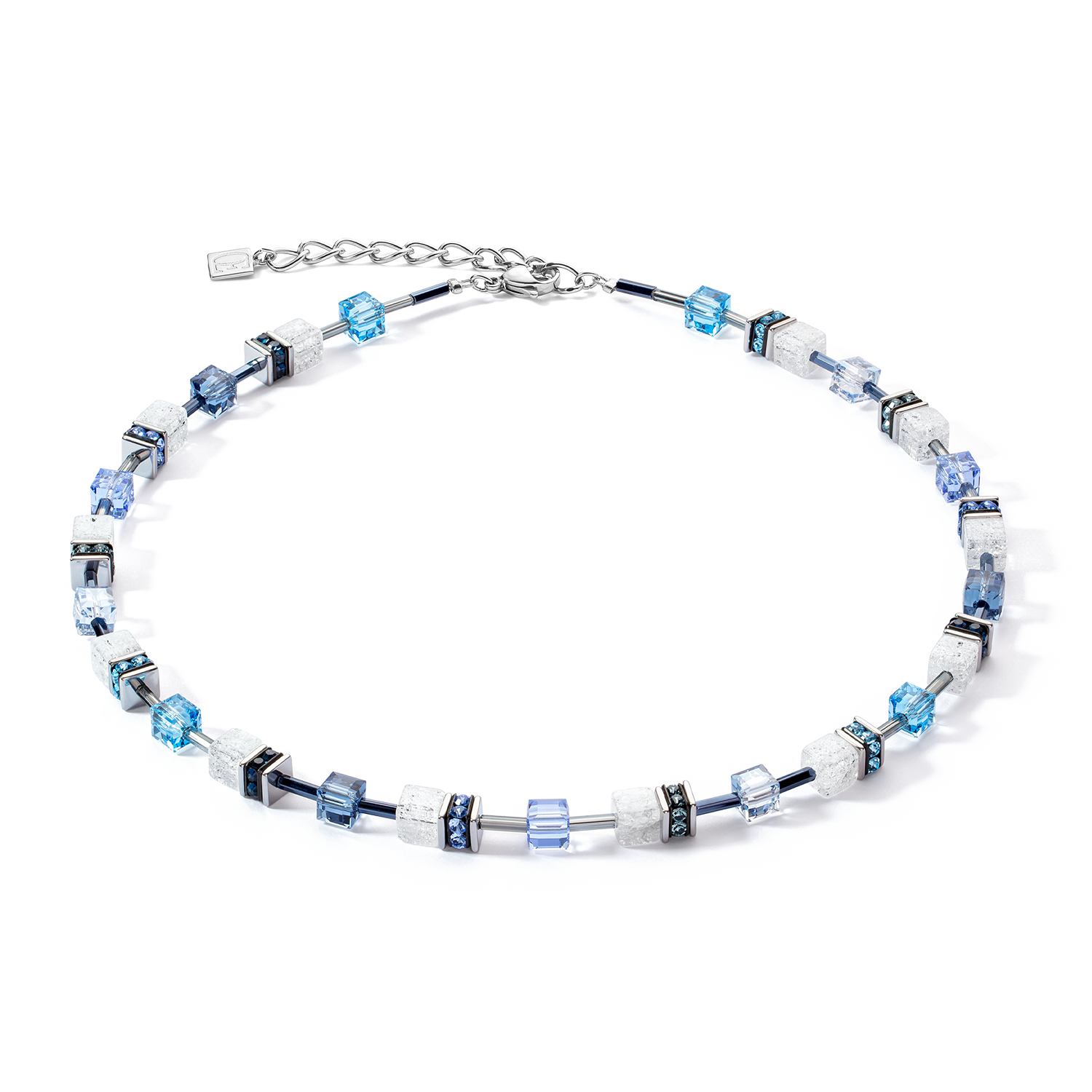 Collier GeoCUBE® Iconic Nature bleu blanc