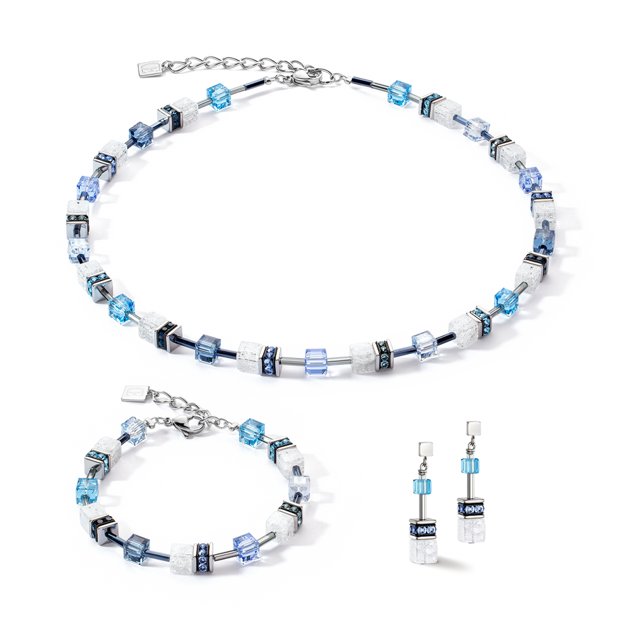 Collier GeoCUBE® Iconic Nature bleu blanc