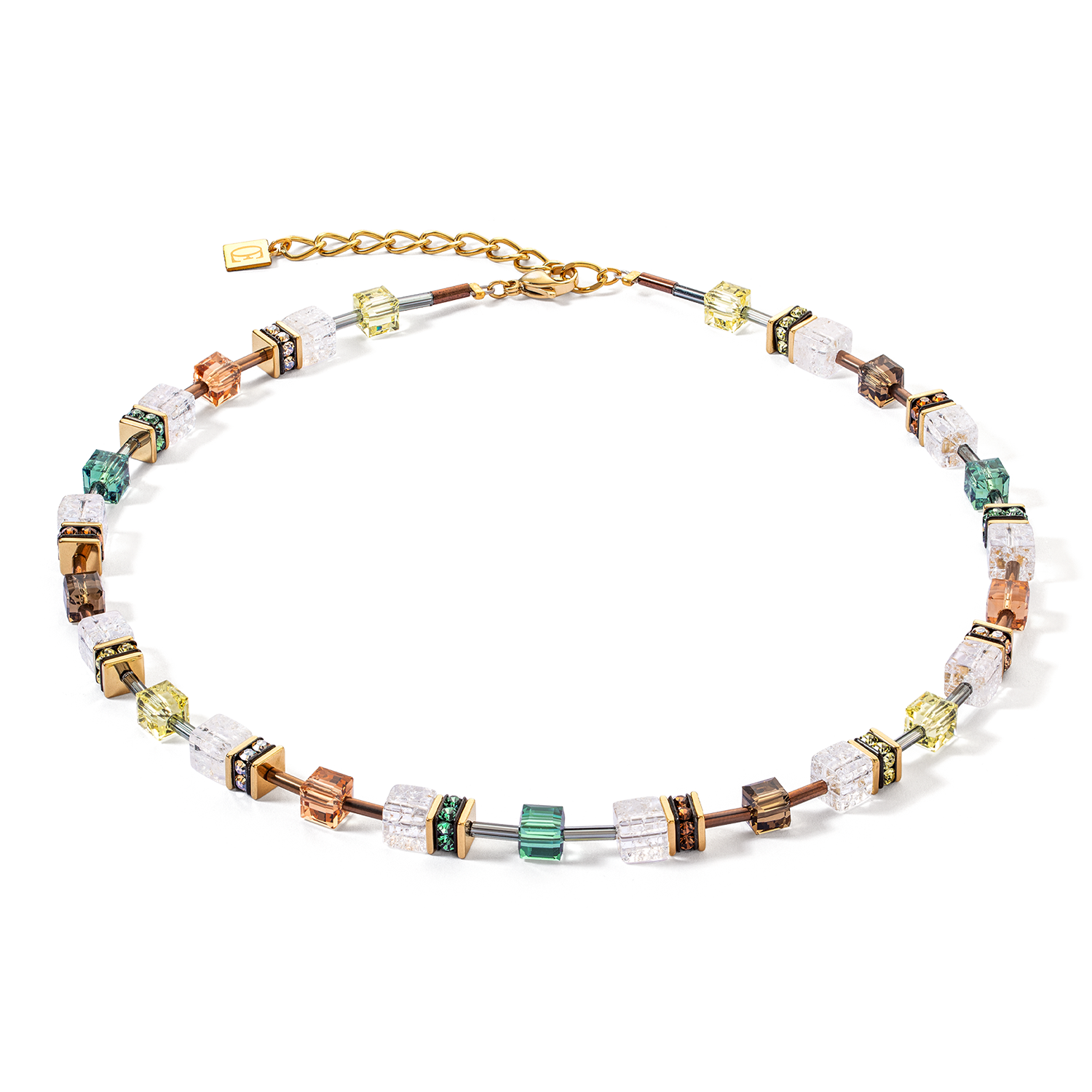 Collier GeoCUBE® Iconic Nature brun-blanc