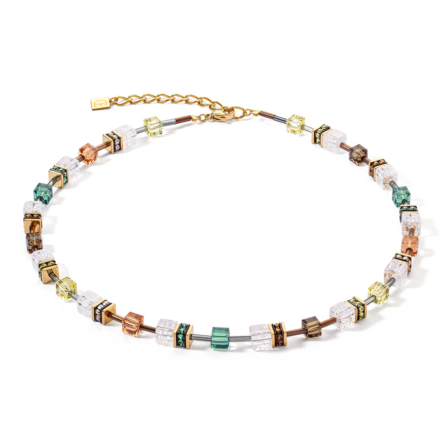 Collier GeoCUBE® Iconic Nature brun-blanc