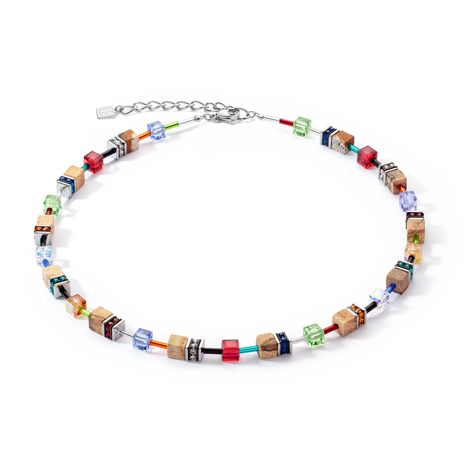 Collier GeoCUBE® Iconic Nature multicolore marron