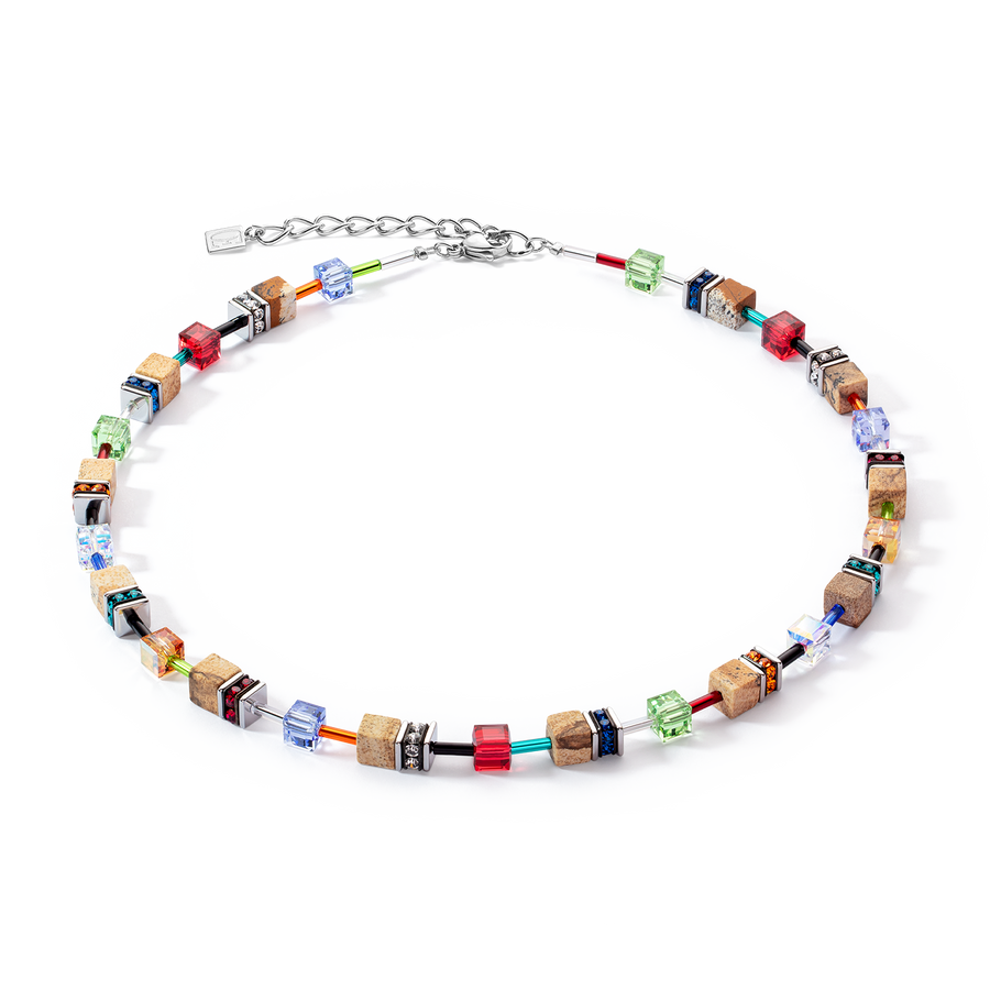 Collier GeoCUBE® Iconic Nature multicolore marron