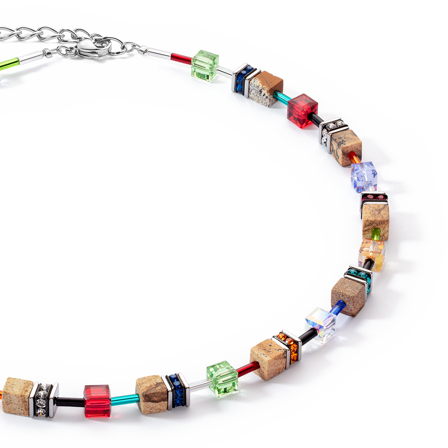 Collier GeoCUBE® Iconic Nature multicolore marron