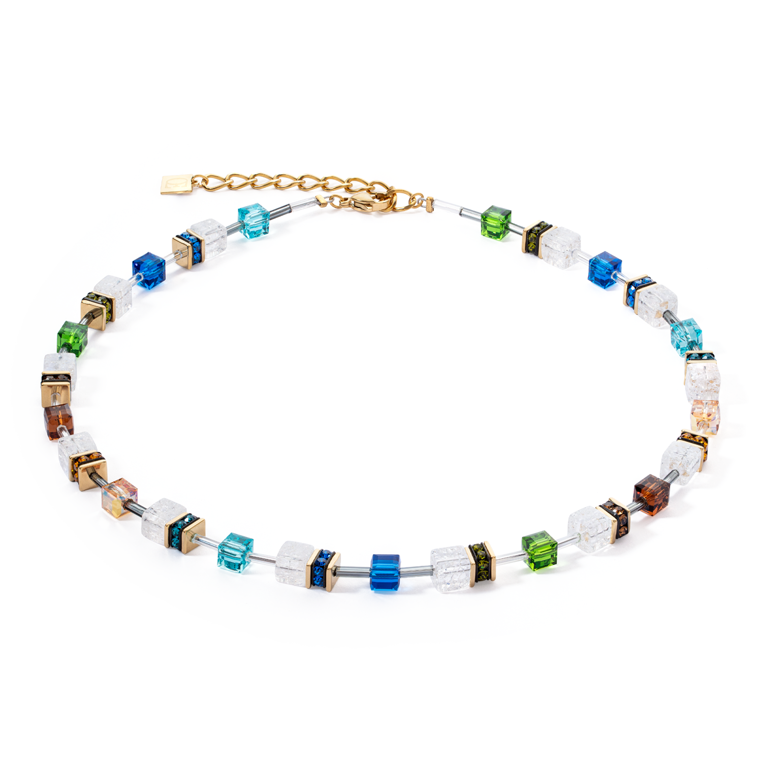Collier GeoCUBE® Iconic Nature multicolore or