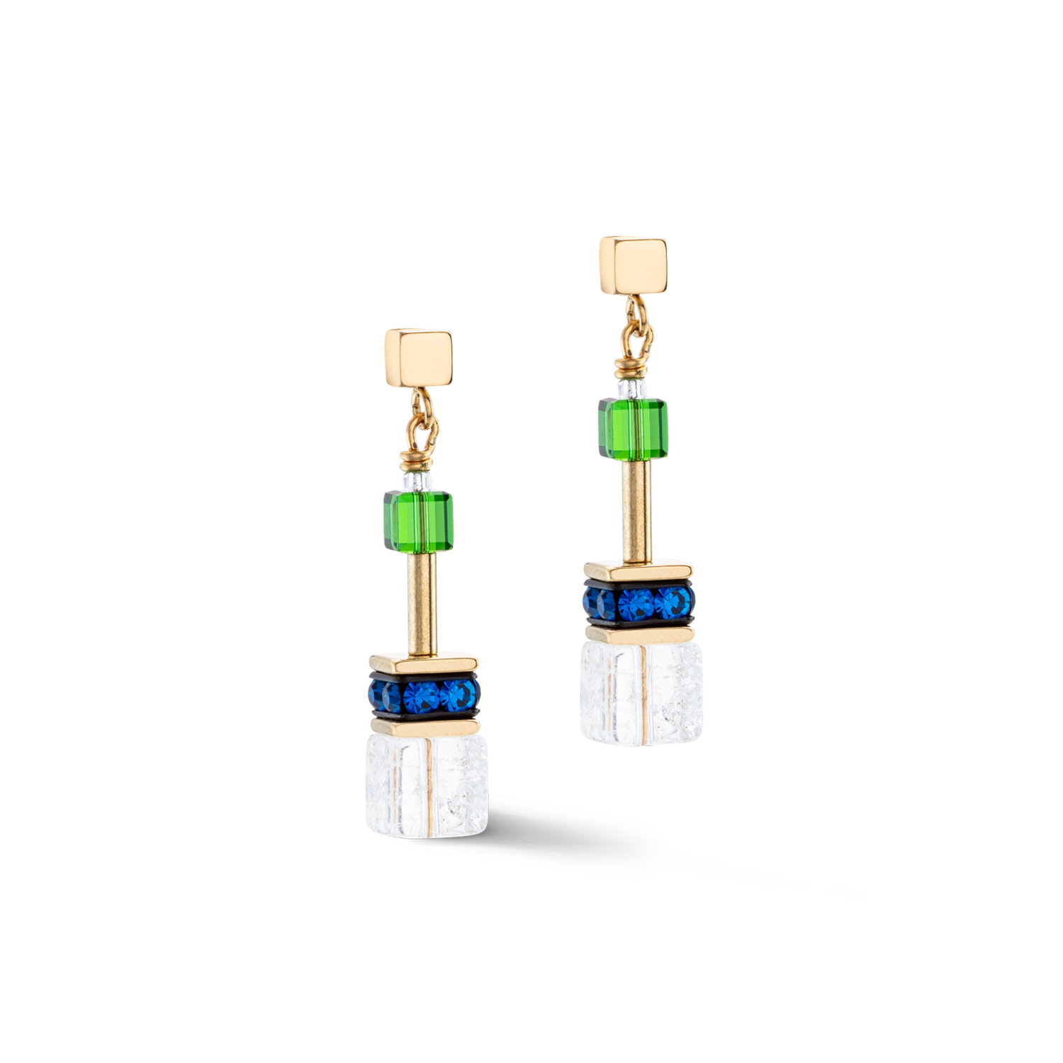 Boucles d’oreilles GeoCUBE® Iconic Nature multicolore or