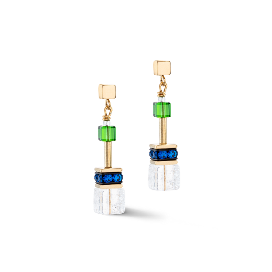 Boucles d’oreilles GeoCUBE® Iconic Nature multicolore or
