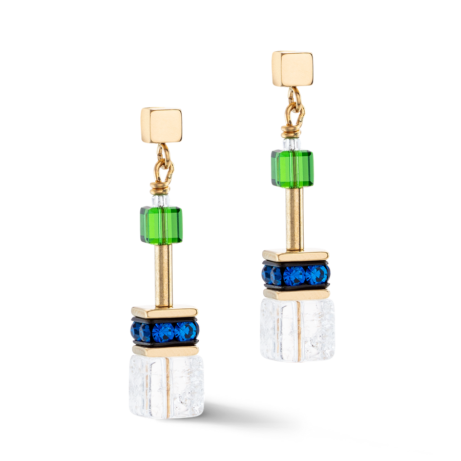 Boucles d’oreilles GeoCUBE® Iconic Nature multicolore or