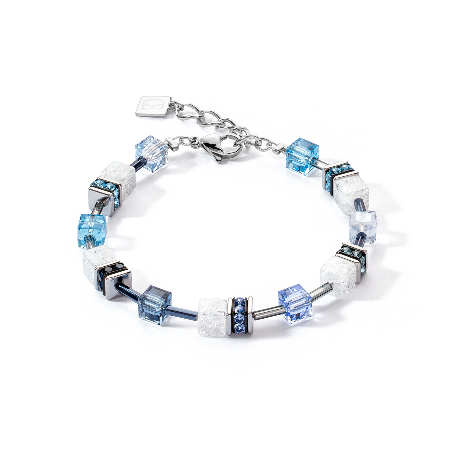 Bracelet GeoCUBE® Iconic Nature bleu blanc