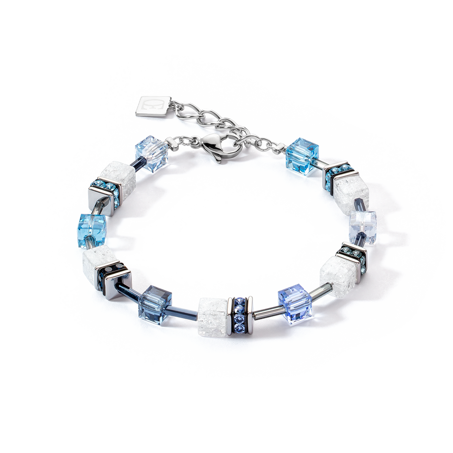 Bracelet GeoCUBE® Iconic Nature bleu blanc