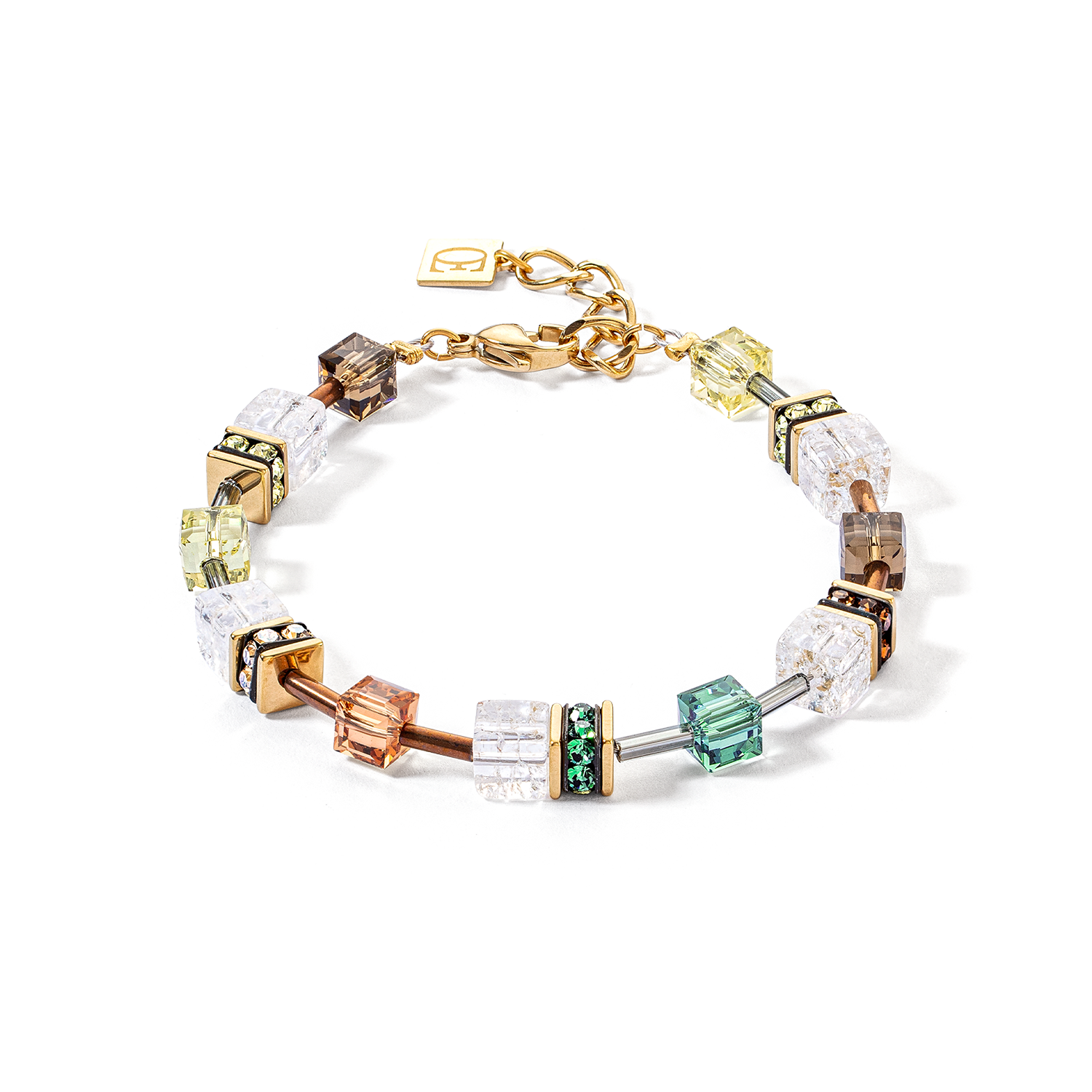 Bracelet GeoCUBE® Iconic Nature brun-blanc