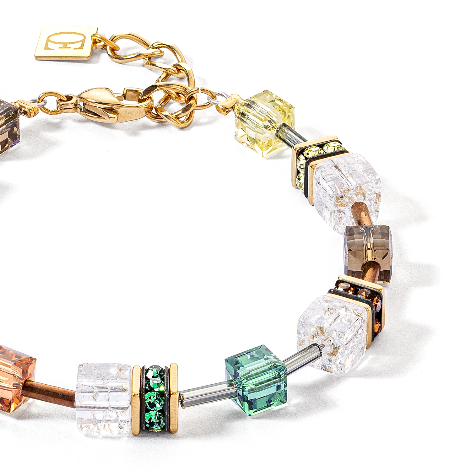 Bracelet GeoCUBE® Iconic Nature brun-blanc