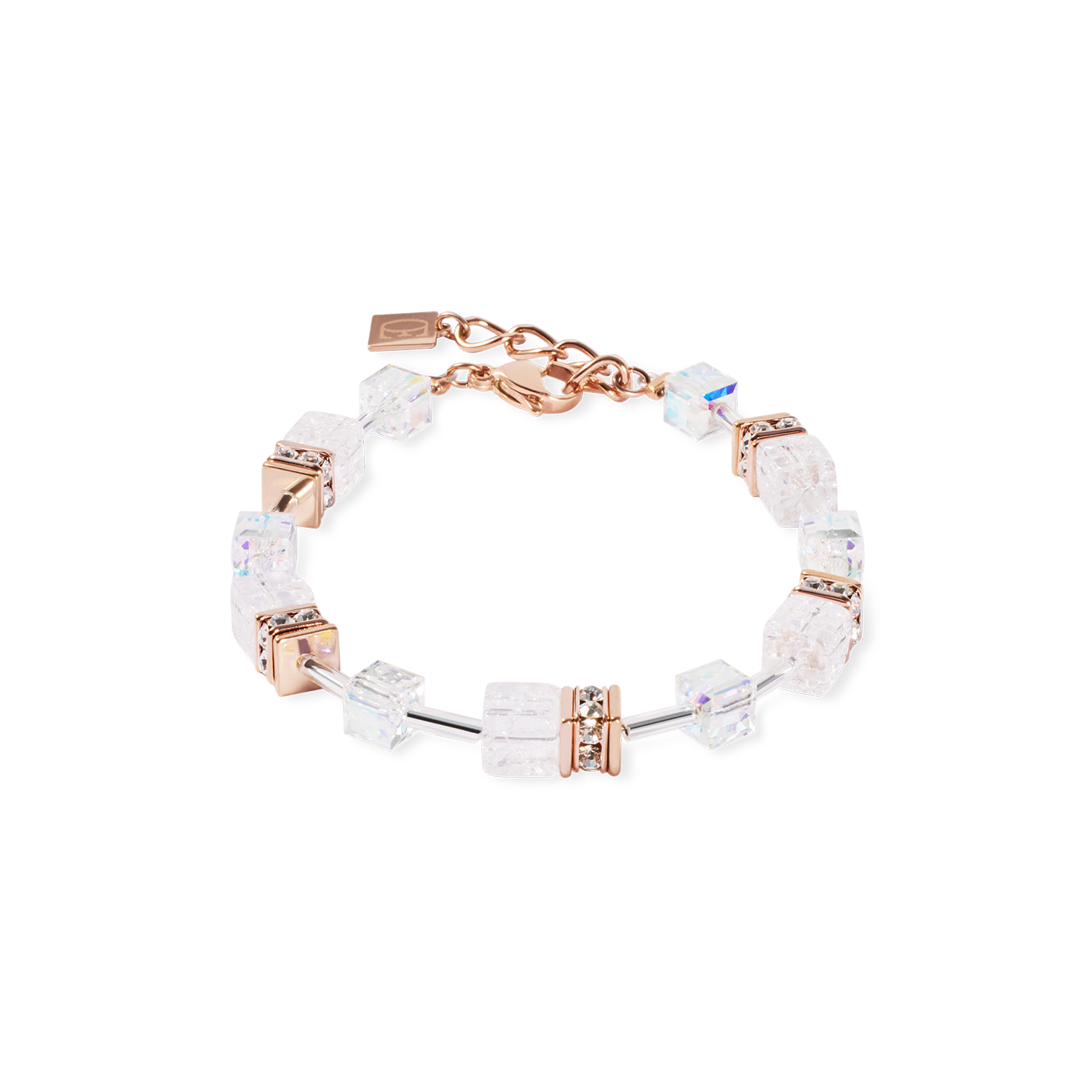 Bracelet GeoCUBE® Iconic Nature or-rose blanc