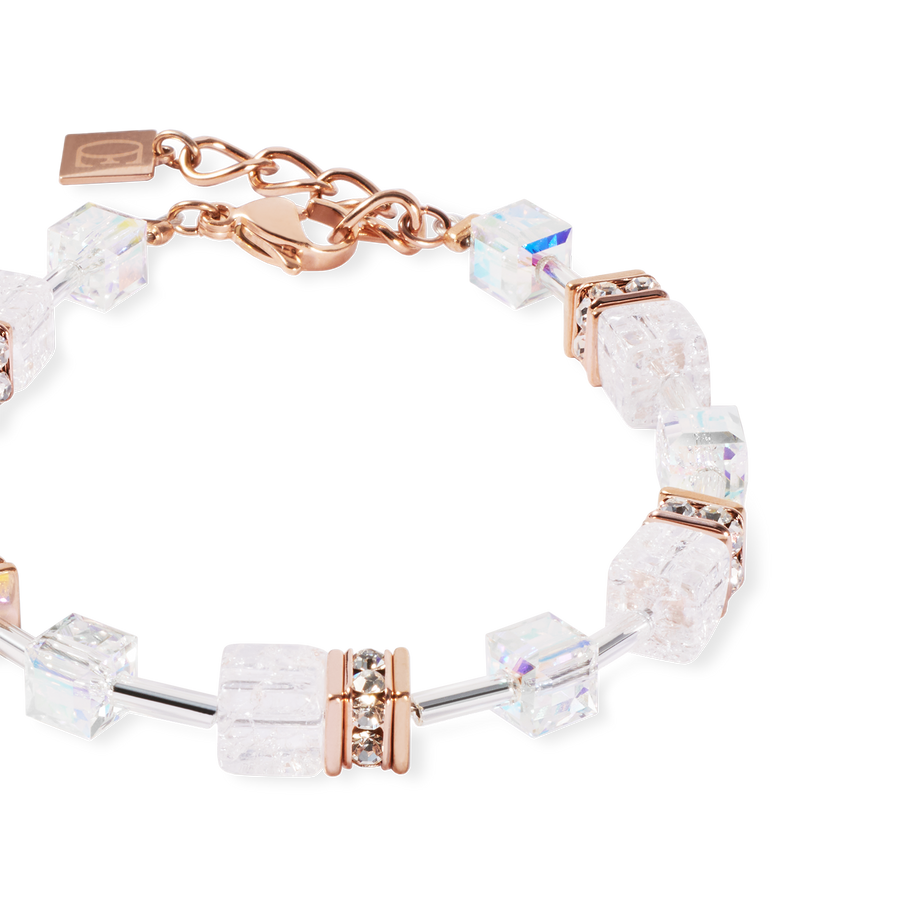 Bracelet GeoCUBE® Iconic Nature or-rose blanc