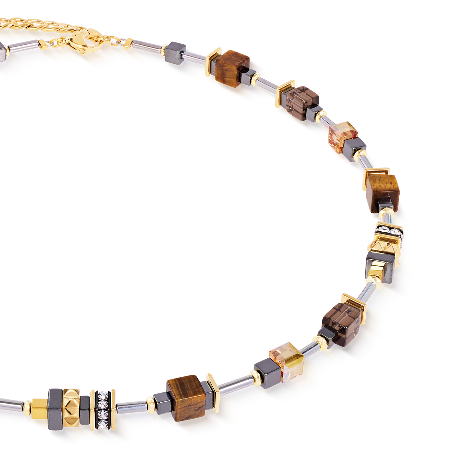 Collier Cube Duet Earth doré