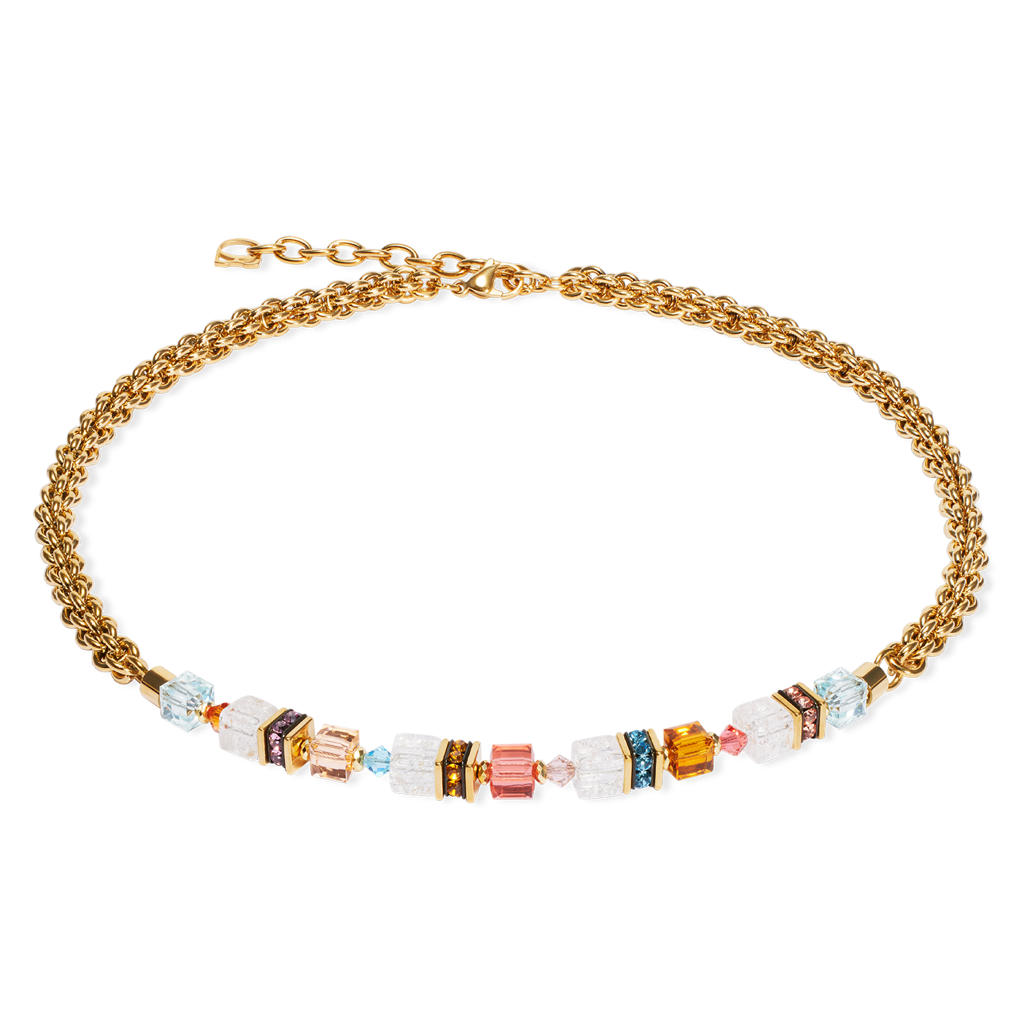 Collier GeoCUBE® Fusion Summer or-sunset