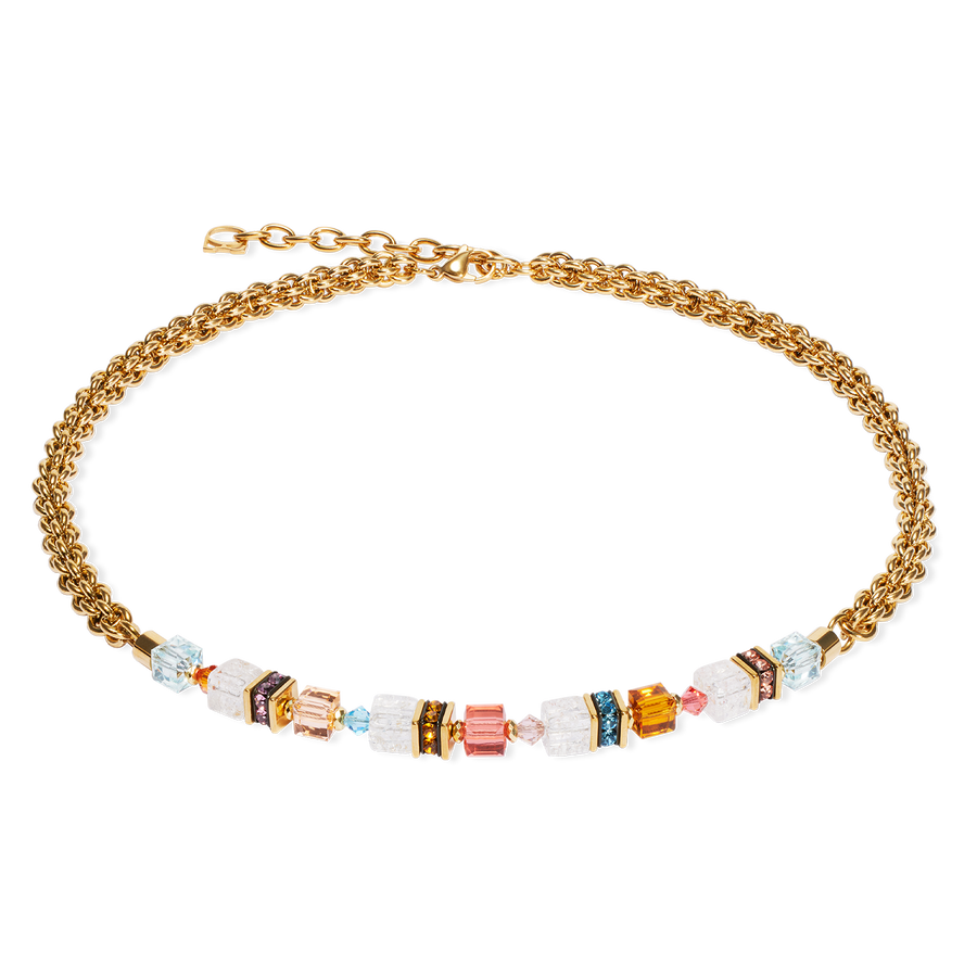 Collier GeoCUBE® Fusion Summer or-sunset