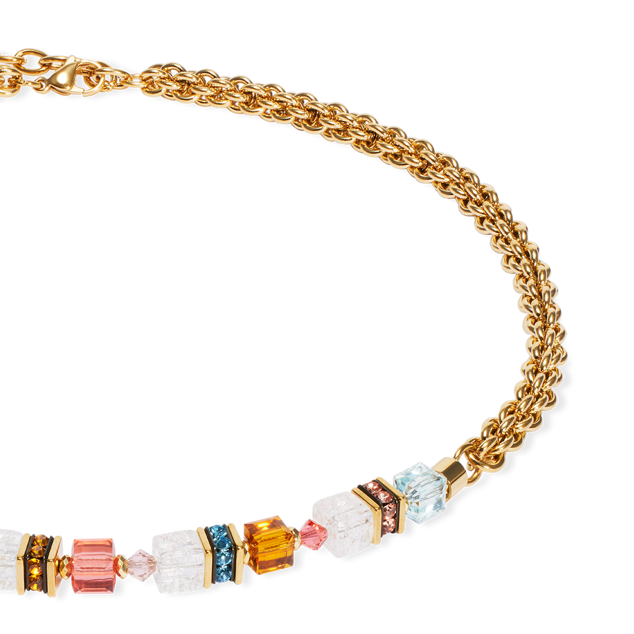 Collier GeoCUBE® Fusion Summer or-sunset