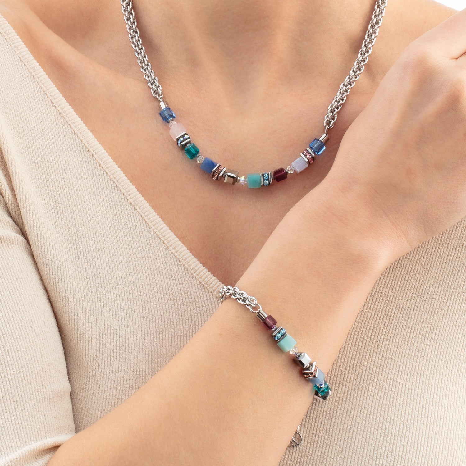 Bracelet GeoCUBE® Fusion Summer argent-couture