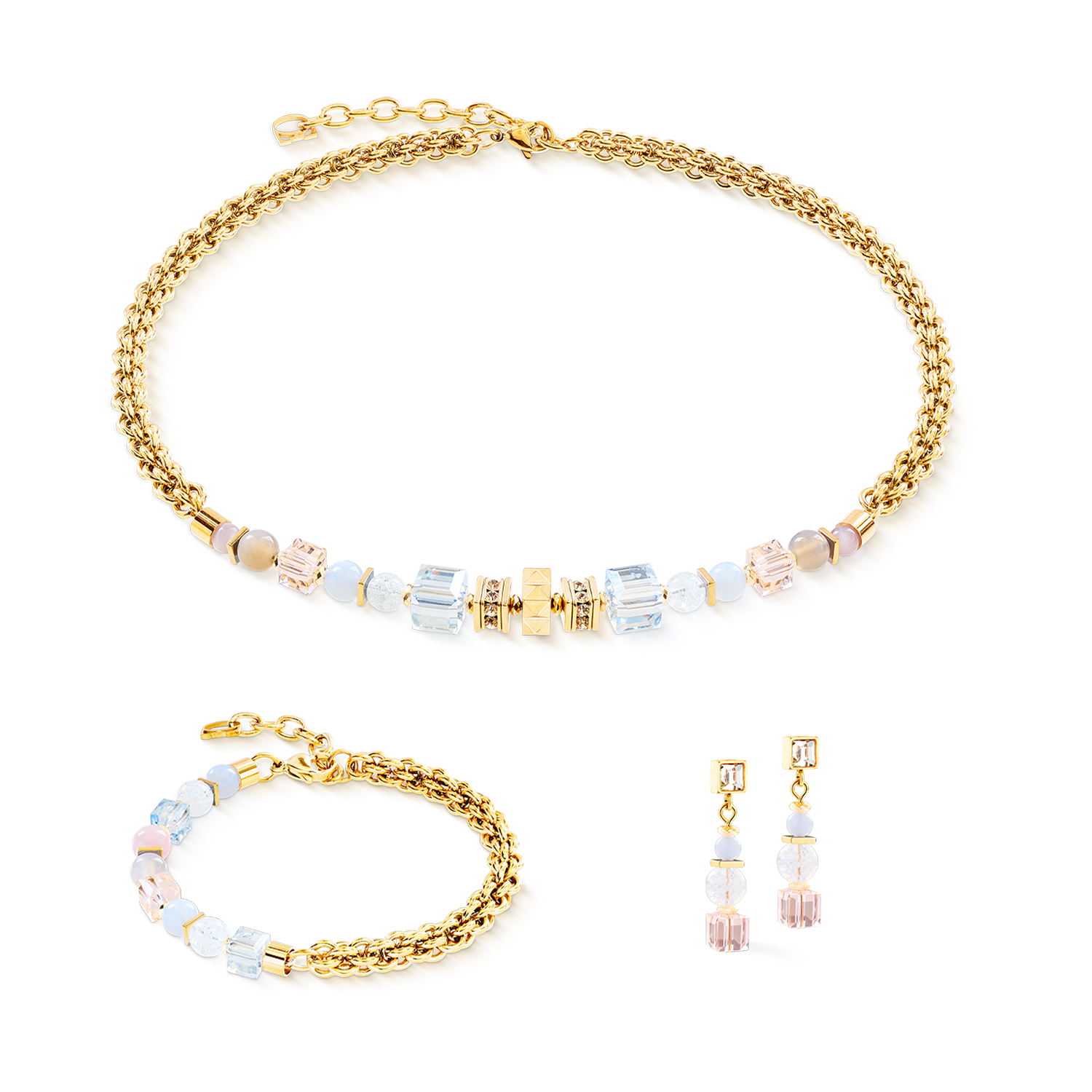 Collier Cube Nexus or pastel