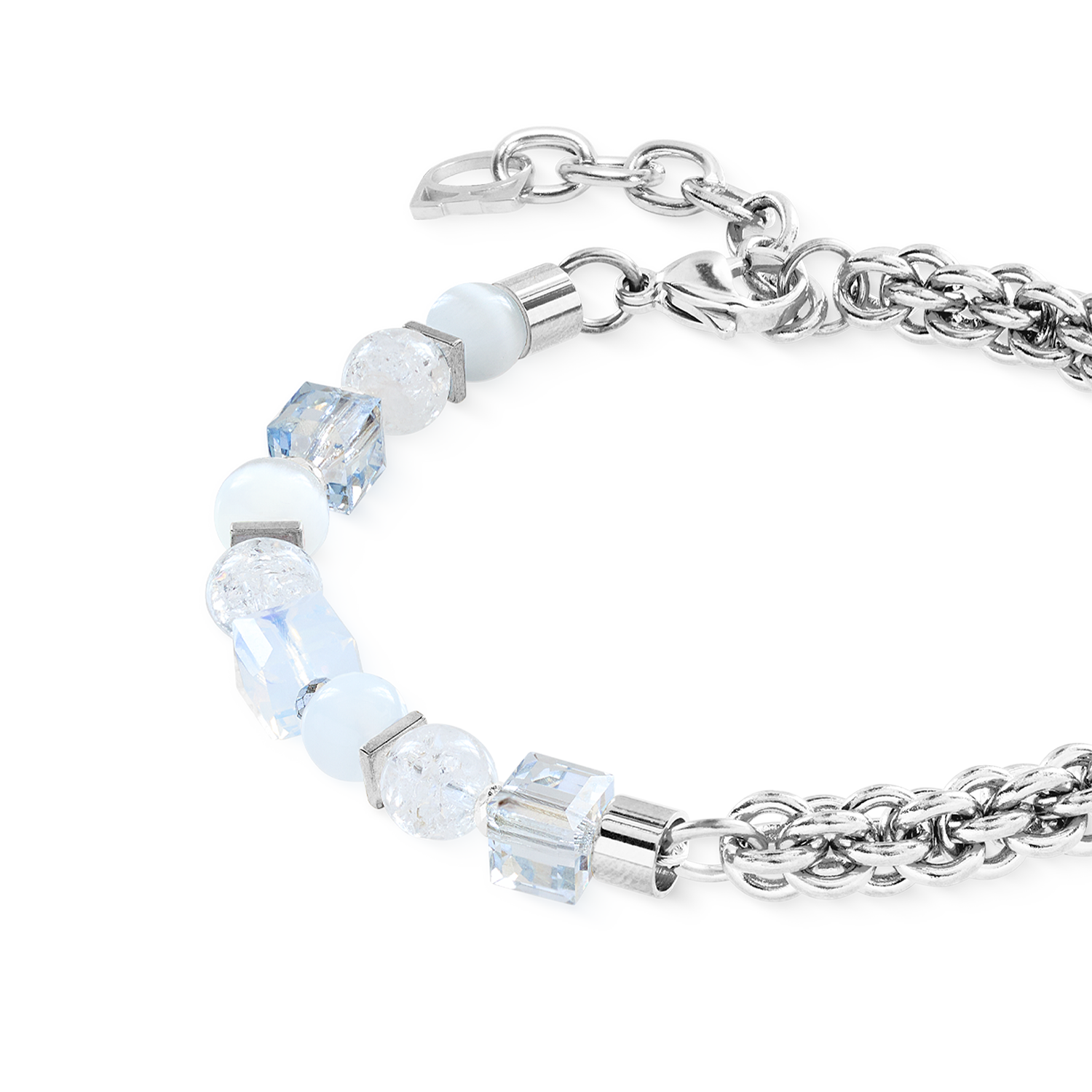 Bracelet Cube Nexus argent blanc