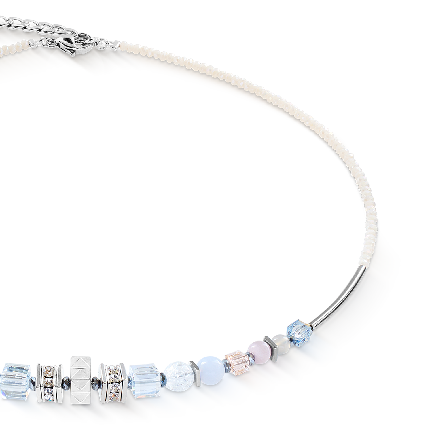 Collier Shape Mix Nexus argent pastel