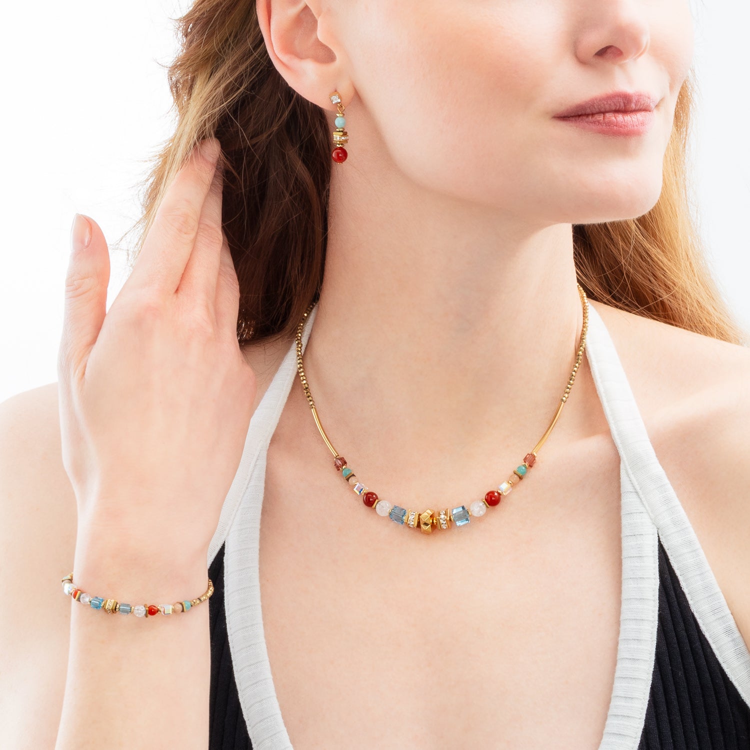 Collier Shape Mix Nexus or multicolore