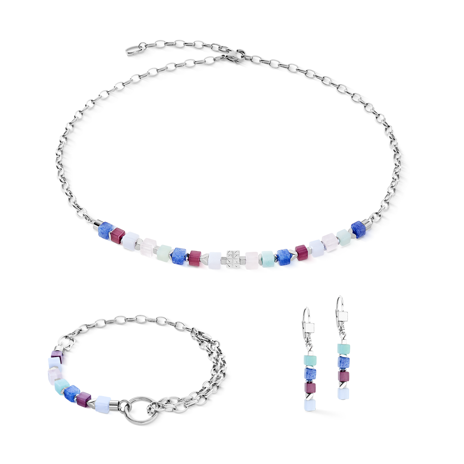 Bracelet Cube Mosaic Lumina argent