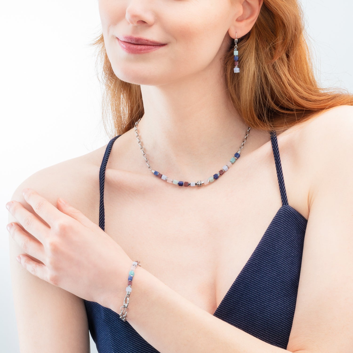 Bracelet Cube Mosaic Lumina argent