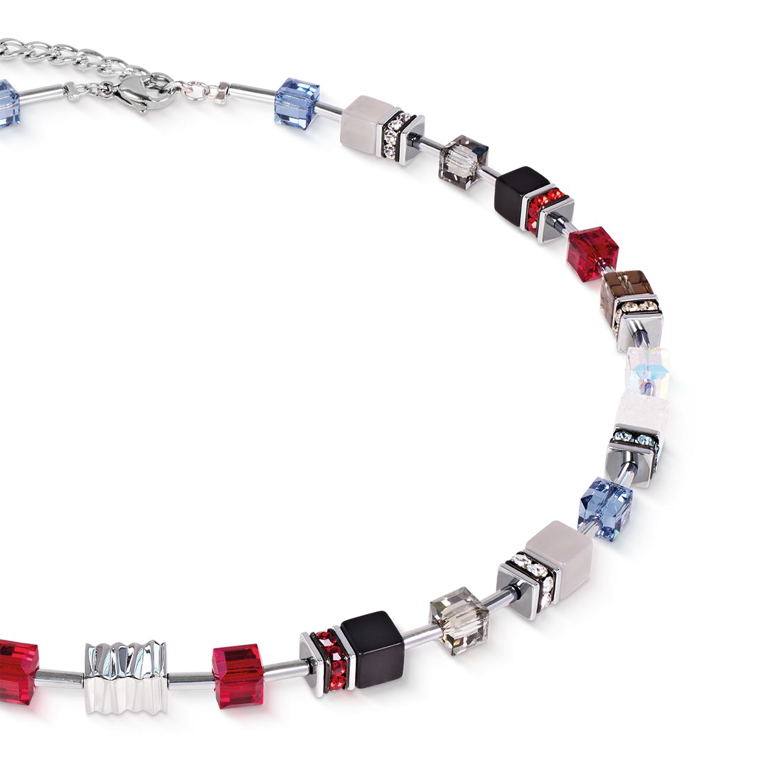Collier GeoCUBE® Iconic Wave Urban argenté