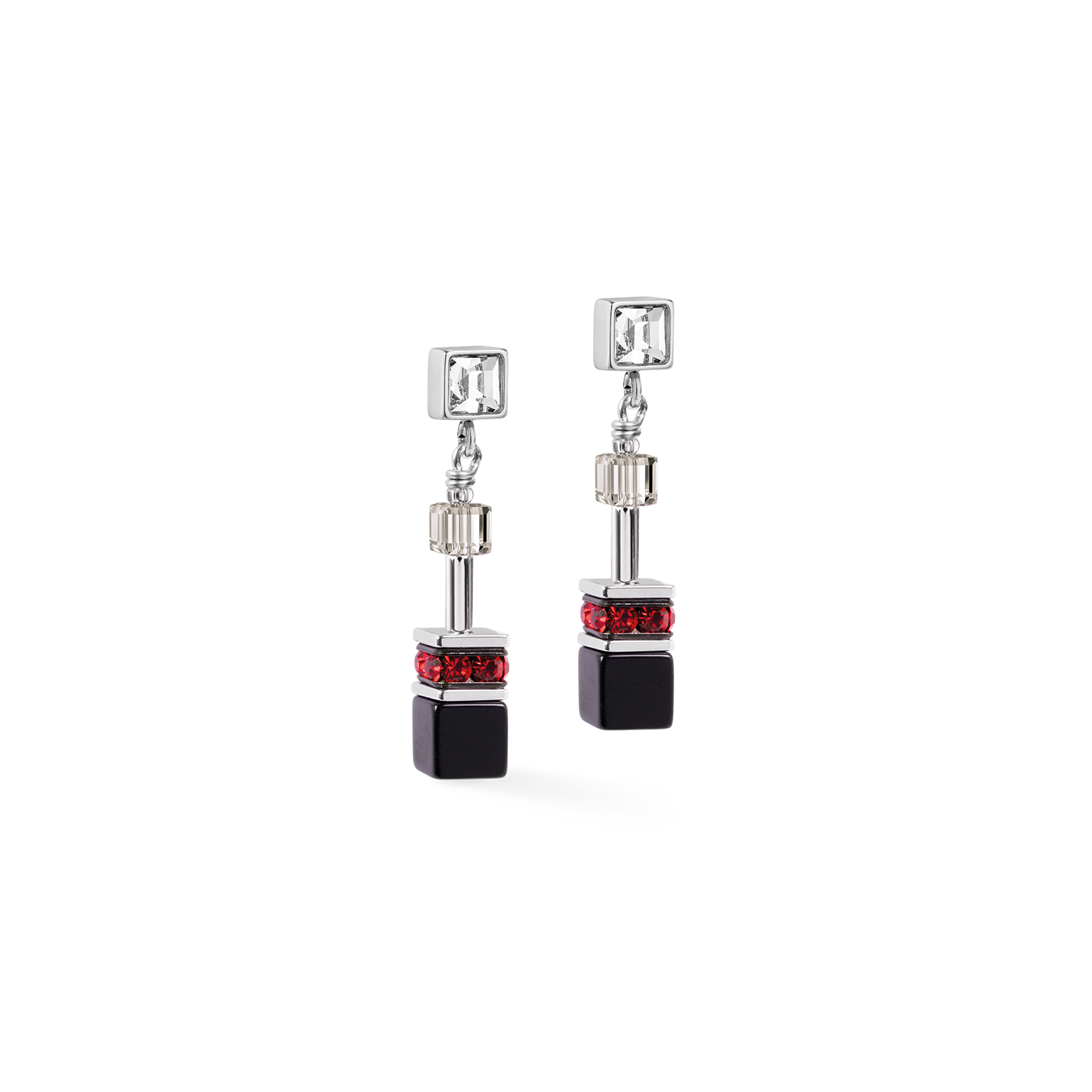 Boucles d'oreilles GeoCUBE® Iconic Wave Urban argenté