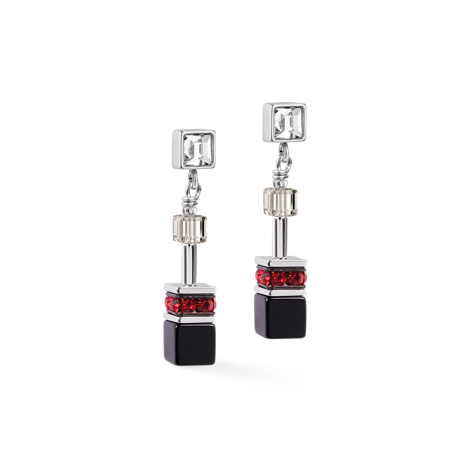 Boucles d'oreilles GeoCUBE® Iconic Wave Urban argenté