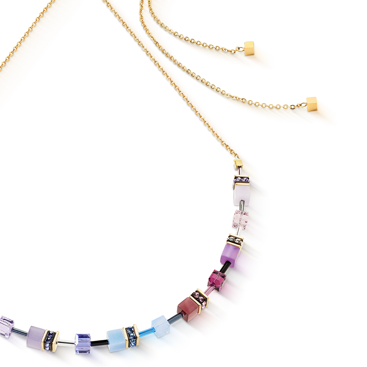 Collier GeoCUBE® Iconic Chain Mystic Orchid or