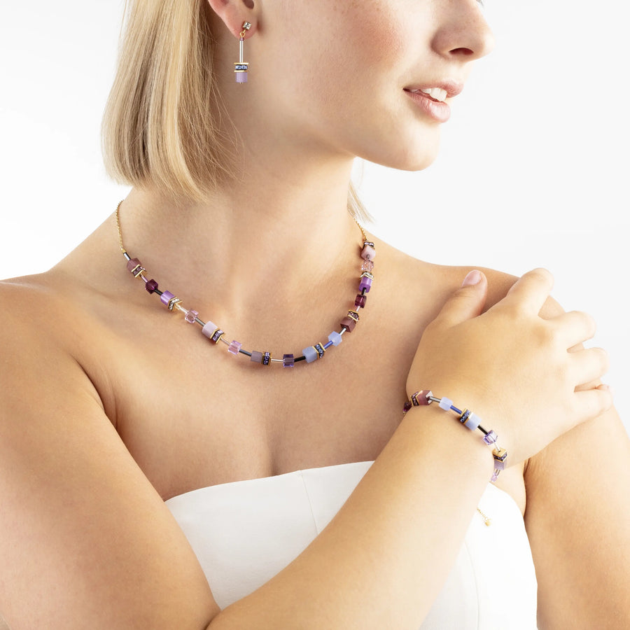 Collier GeoCUBE® Iconic Chain Mystic Orchid or