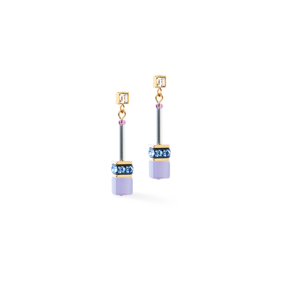 Boucles d'oreilles GeoCUBE® Iconic Chain Mystic Orchid or
