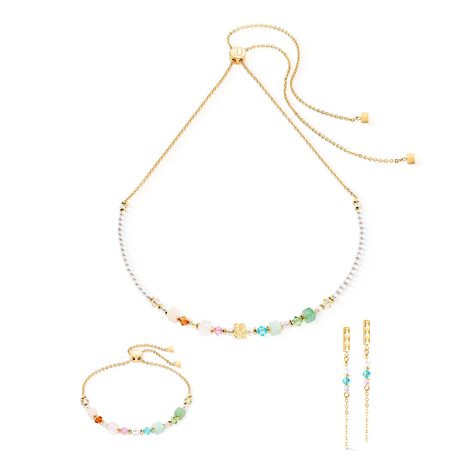 Collier Cube Princess Fusion Blossom or