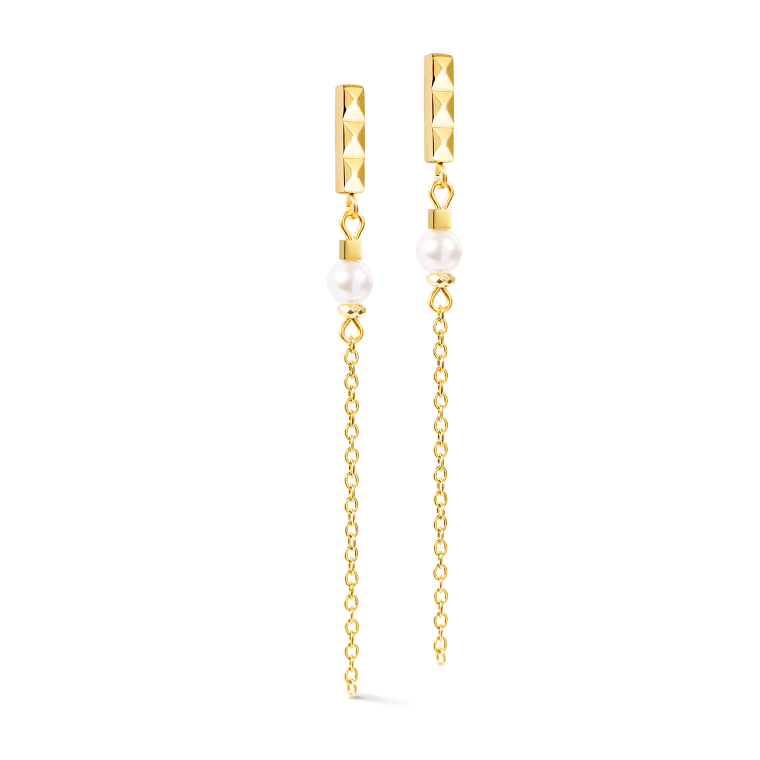 Boucles d'oreilles Slider Pearl Spike doré