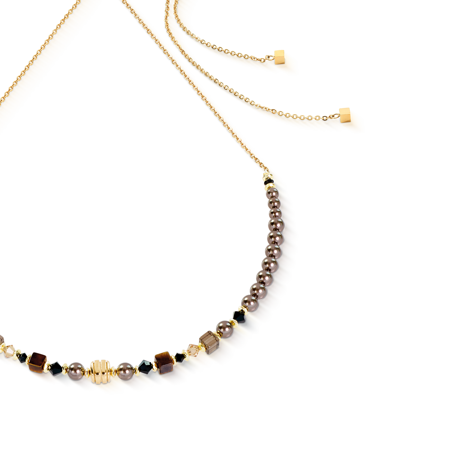 Collier Slider Wave Earth doré