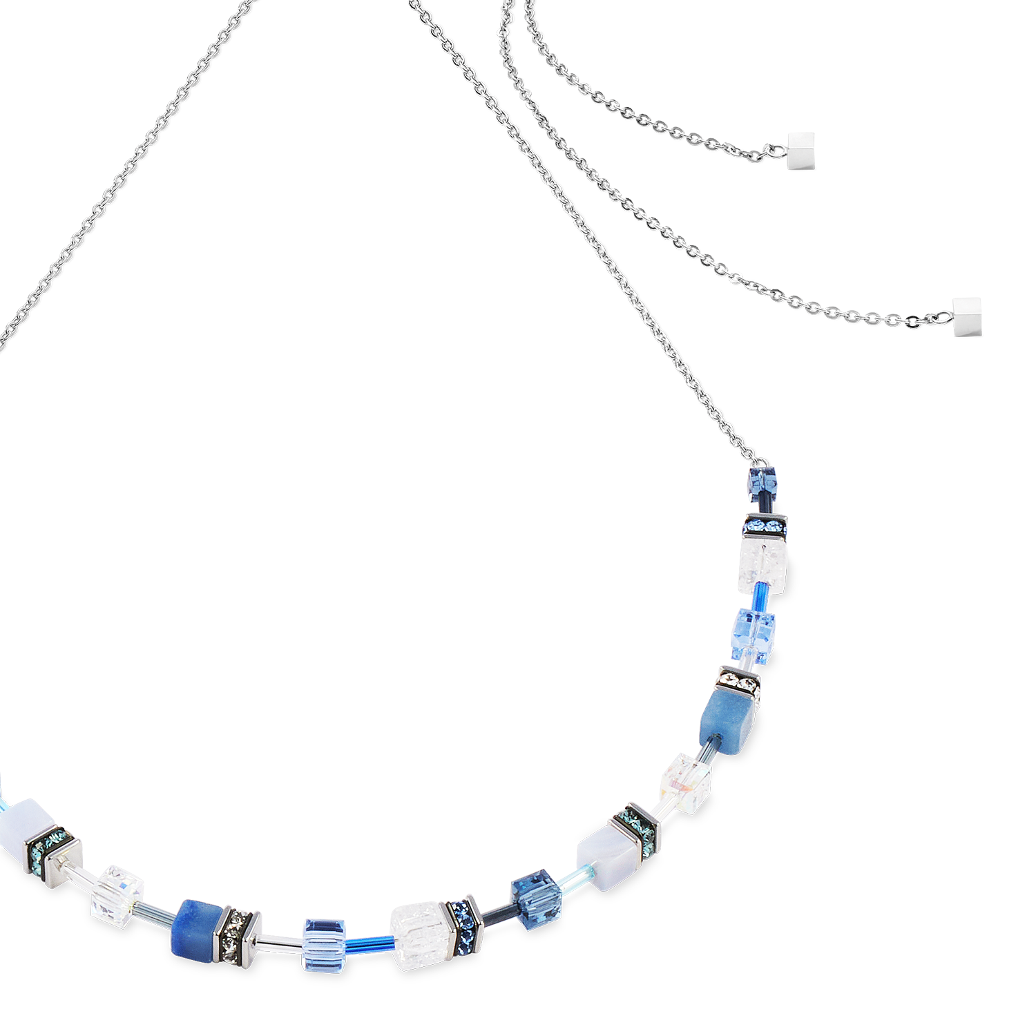 Collier GeoCUBE® Iconic Nature Chain bleu