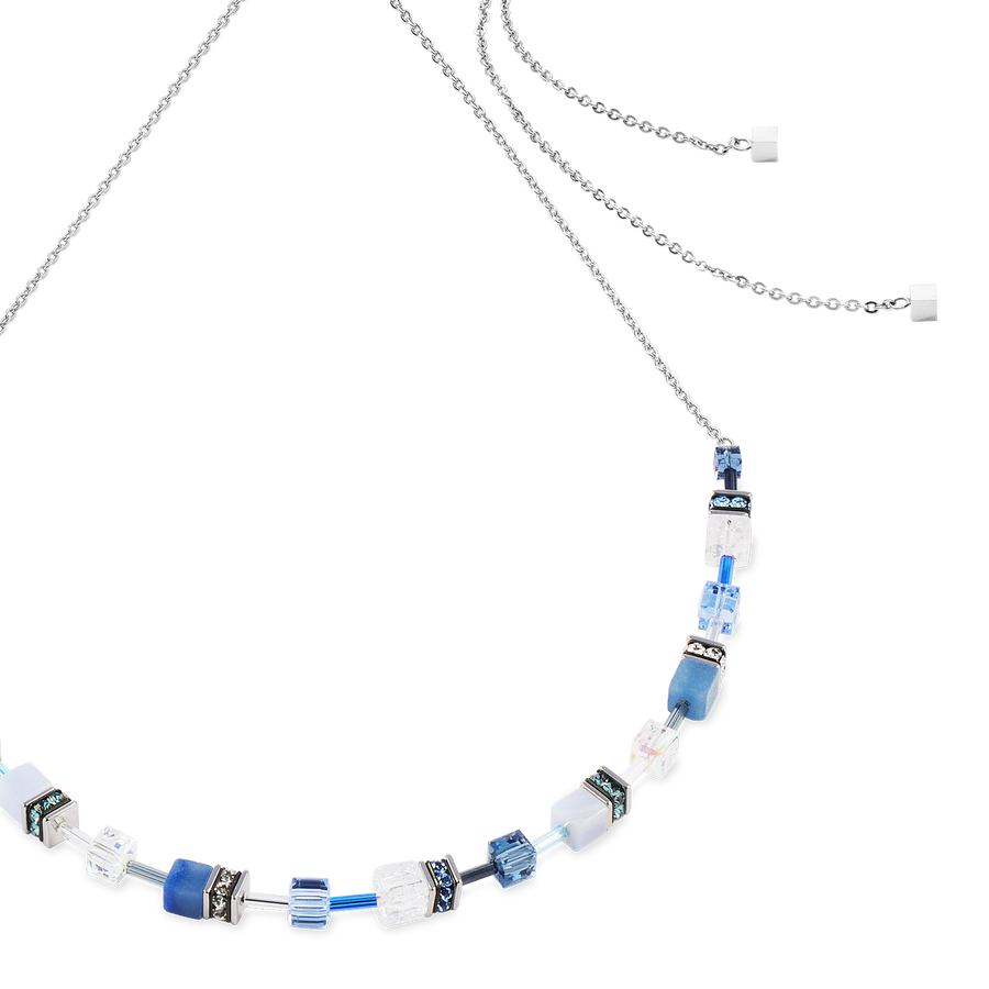 Collier GeoCUBE® Iconic Nature Chain bleu