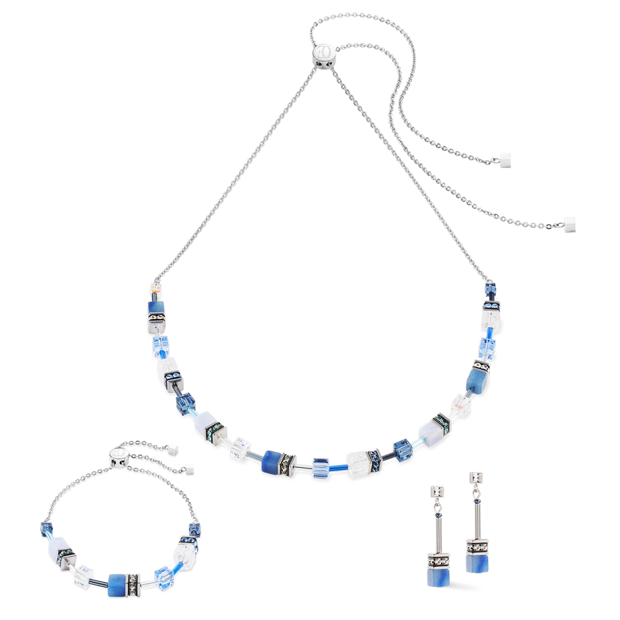 Collier GeoCUBE® Iconic Nature Chain bleu