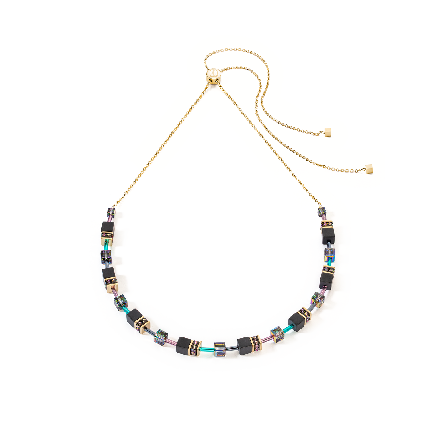 Collier GeoCUBE® Iconic Nature Chain noir multicolore