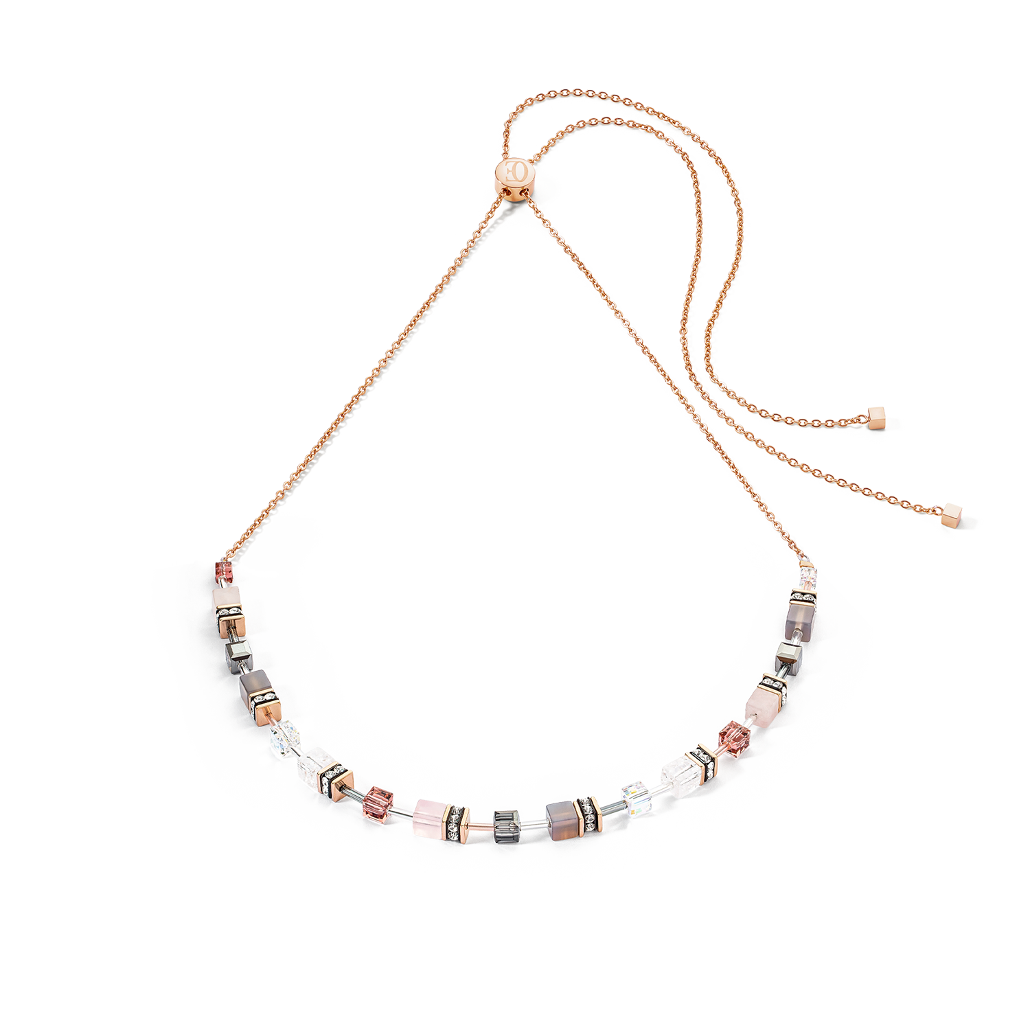 Collier GeoCUBE® Iconic Nature Chain rose