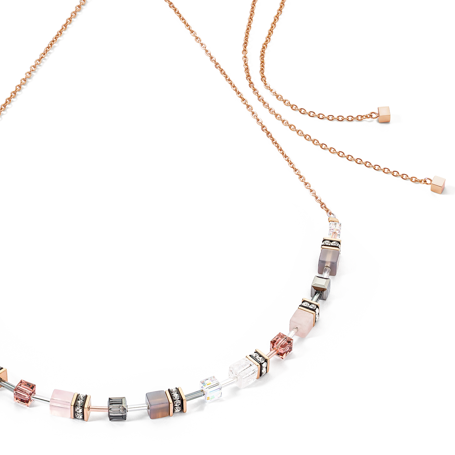 Collier GeoCUBE® Iconic Nature Chain rose