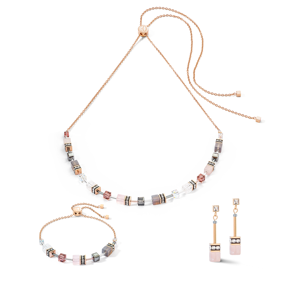 Collier GeoCUBE® Iconic Nature Chain rose