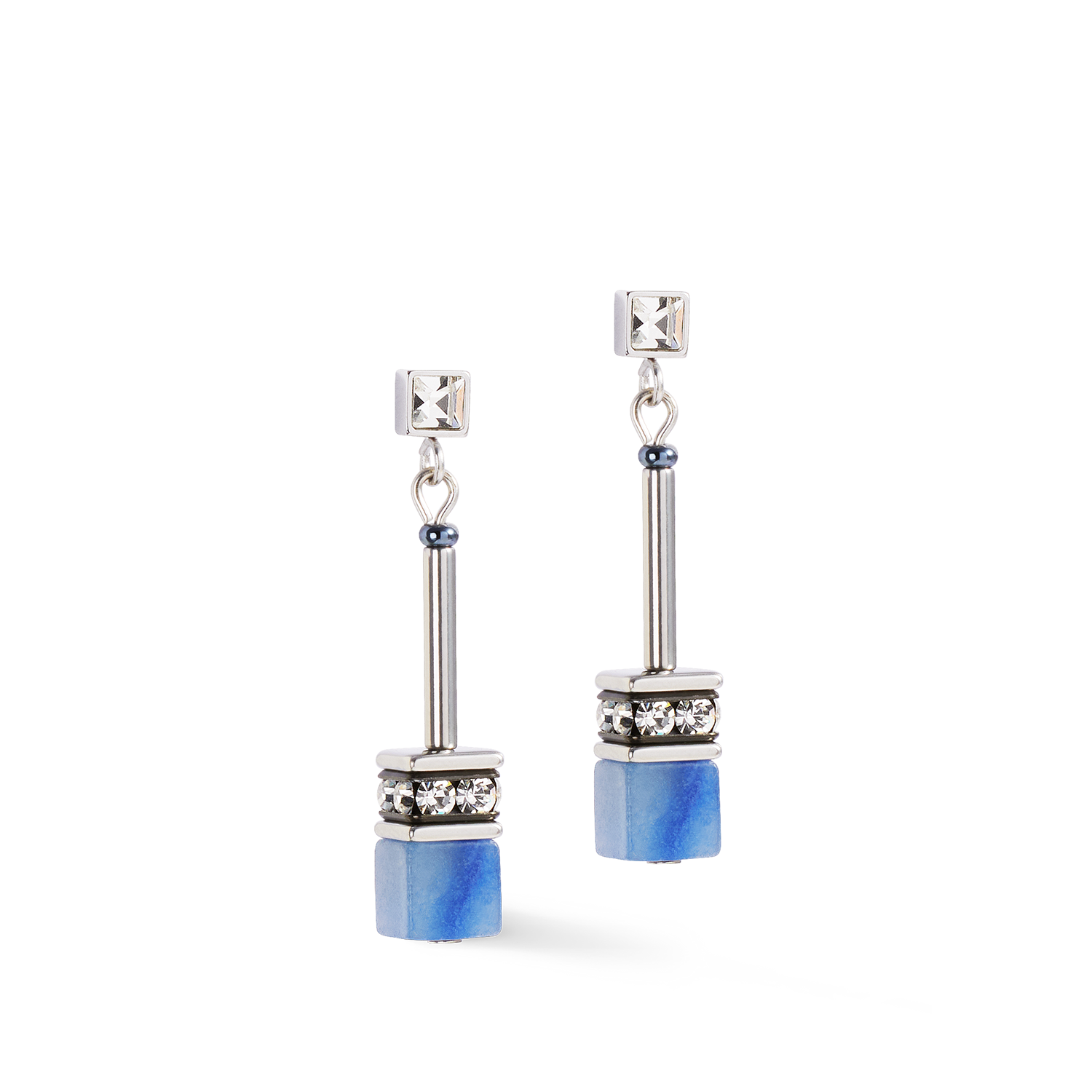 Boucles d'oreilles GeoCUBE® Iconic Nature Chain bleu