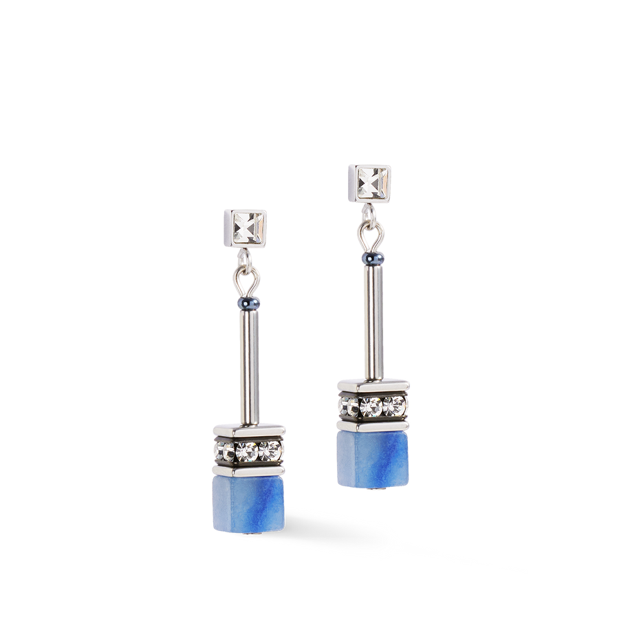 Boucles d'oreilles GeoCUBE® Iconic Nature Chain bleu