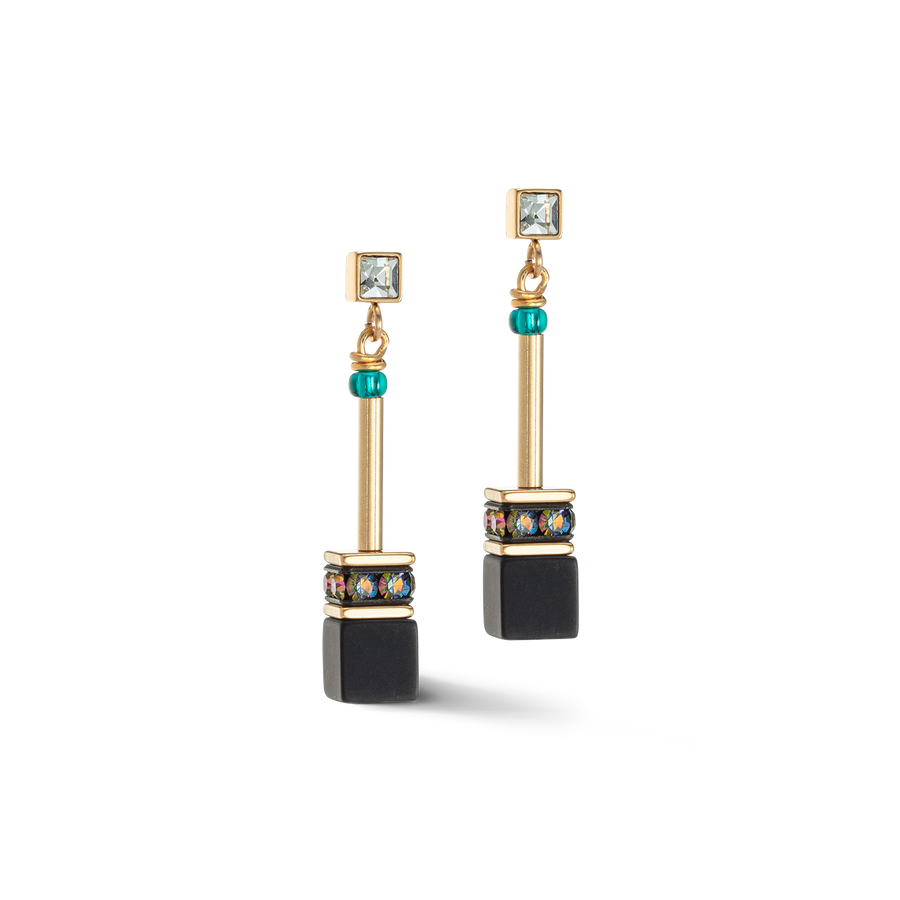 Boucles d’oreilles GeoCUBE® Iconic Nature Chain noir multicolore