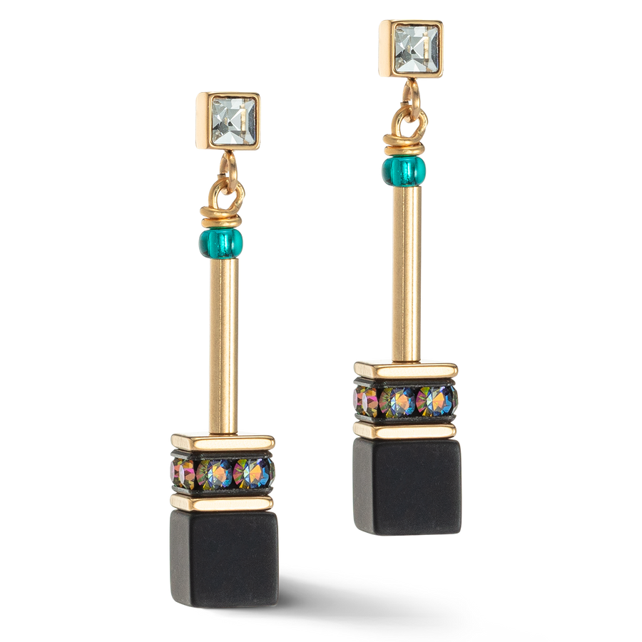 Boucles d’oreilles GeoCUBE® Iconic Nature Chain noir multicolore