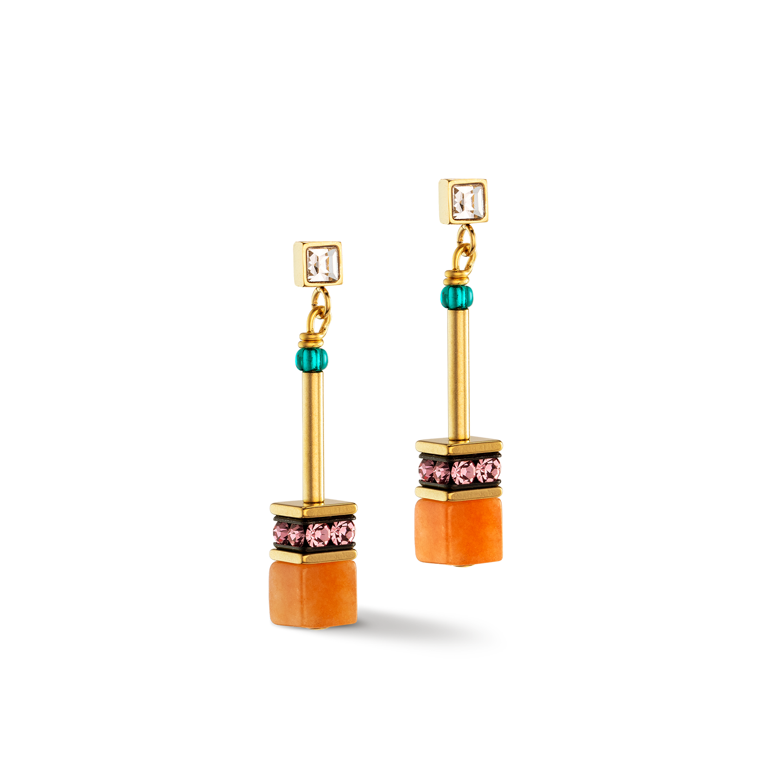 Boucles d'oreilles GeoCUBE® Iconic Nature Chain Dopamin