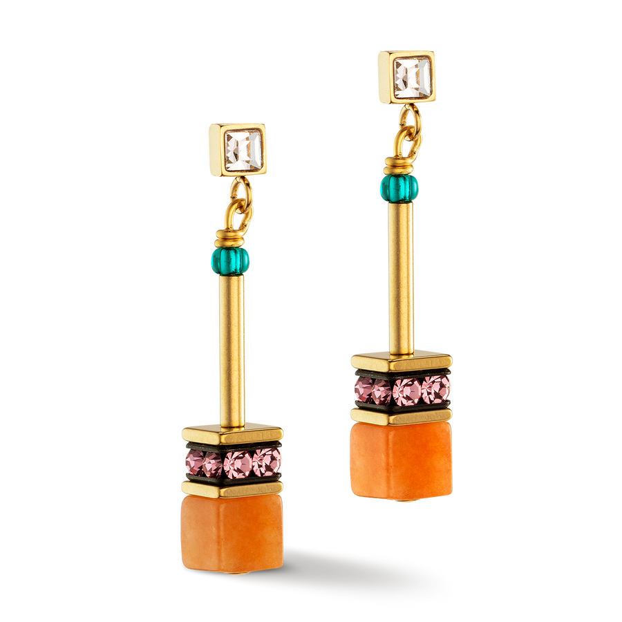 Boucles d'oreilles GeoCUBE® Iconic Nature Chain Dopamin